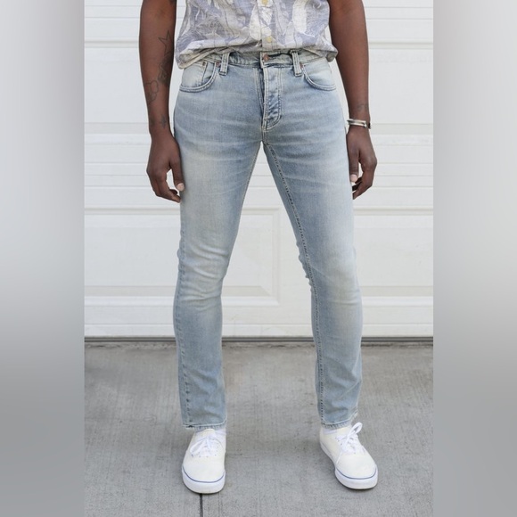 Men’s Nudies Grim Tim Slim Straight Jeans - Picture 1 of 11